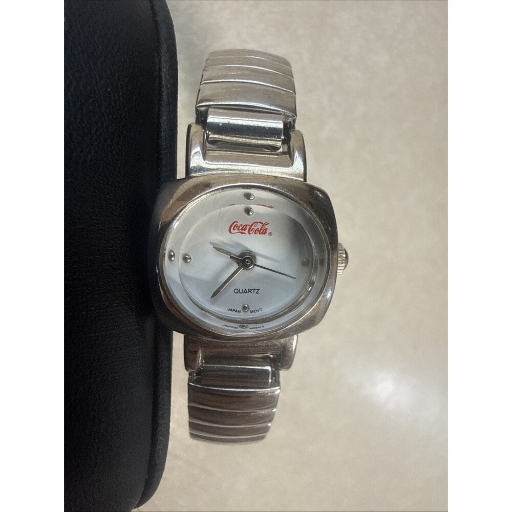 Vintage 2001 Stamped Coca Cola Red Letters Watch Needs Battery